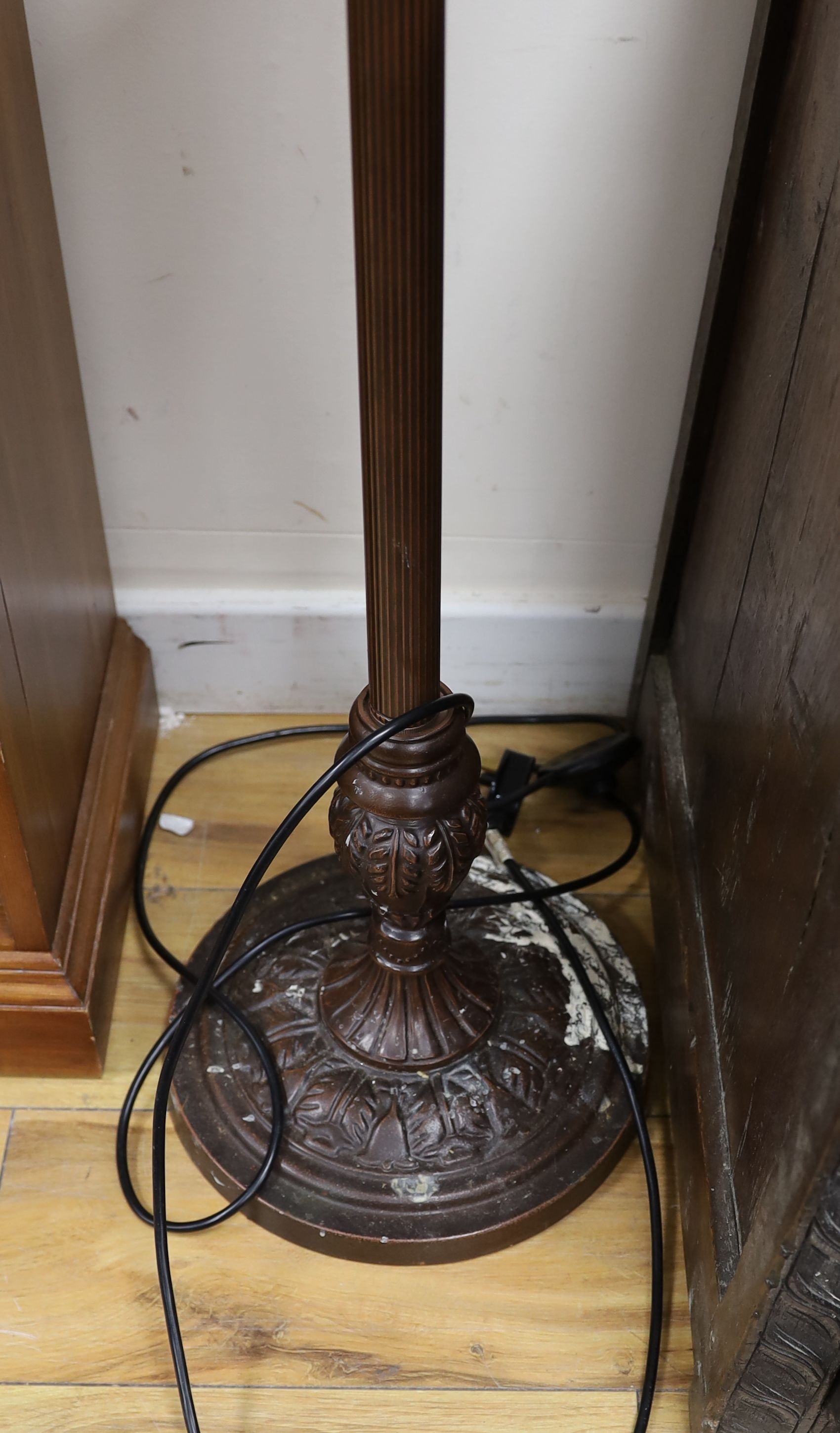 A Tiffany style standard lamp, height 156cm